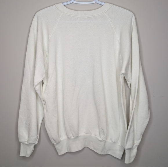 Vintage White Crew Neck Leprechaun St Patty's Day Decor Large Women Unisex - Picture 2 of 10